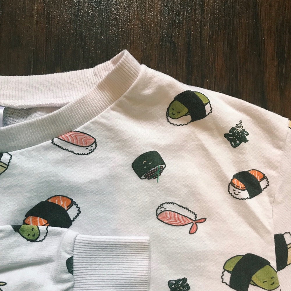 H&M sushi long sleeve shirt